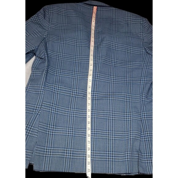Vintage Bradley Toggery Men’s 42R Blue Brown Plaid Blazer Sport Coat Classic - Picture 11 of 16
